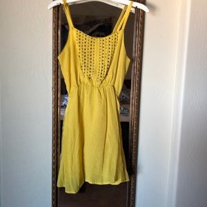 Yellow mini dress